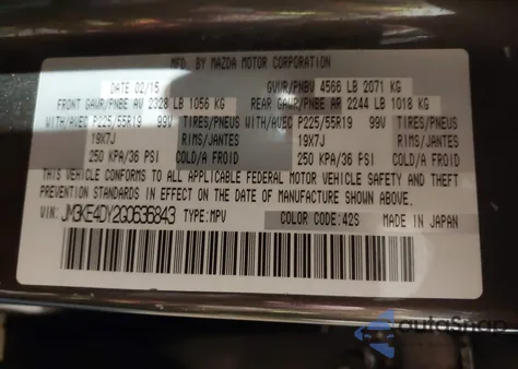 2016 Mazda Cx-5 Grand Touring z USA, uszkodzony, nr VIN JM3KE4DY2G0636843